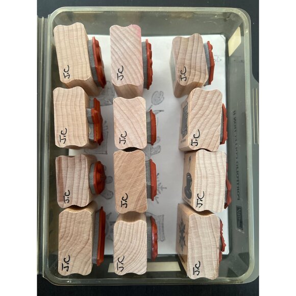 2000 Vintage Stampin Up! Portfolio Collection II Stamp Set of 12 - Picture 7 of 8